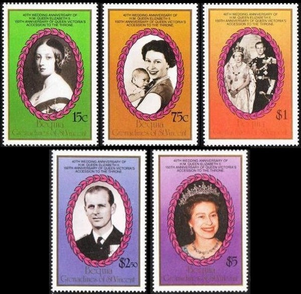1987 Royal Ruby Wedding Stamps 1987 Royal Ruby Wedding Stamps